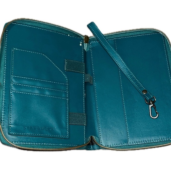 Starbucks Teal Tablet Case with Wristlet strap - Picture 4 of 4
